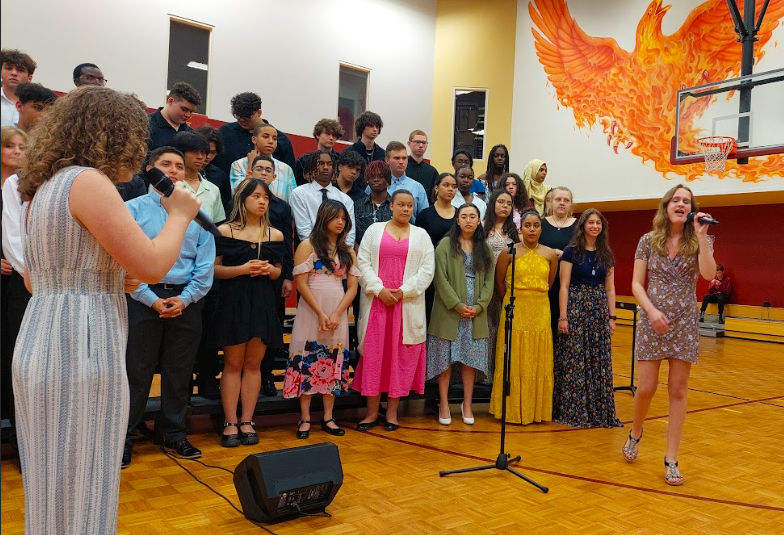 students sing with emotion at spring concert