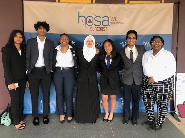 HOSA students at a regional competition