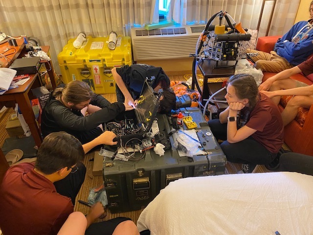 Robotics Team Working on ROV